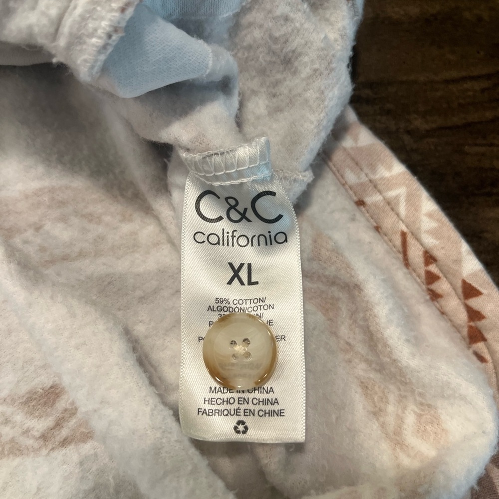 C&C California Geometric Pattern Jacket In Brown … - image 6